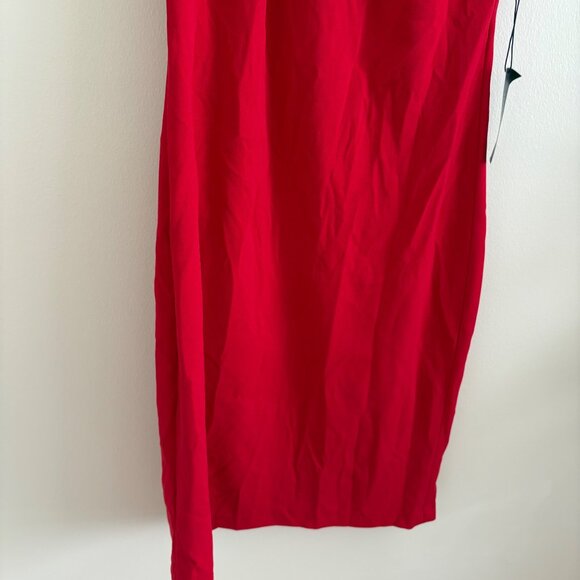 Tommy Hilfiger Short Sleeve Cold Shoulder Mini Dress Red NWT Women’s Sz 6 - Picture 4 of 8
